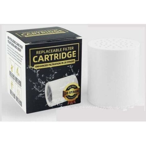 Filtre de douche à 20 étapes, cartouche unique, élimine le chlore, les métaux lourds et autres sédiments, adoucisseur d'eau avec vitamine C