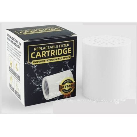 Filtre de douche à 20 étapes, cartouche unique, élimine le chlore, les métaux lourds et autres sédiments, adoucisseur d'eau avec vitamine C