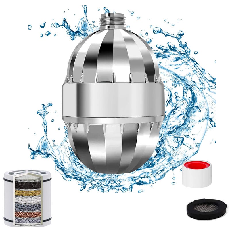 Sjqka - Filtre de douche avec filtration , adoucisseur d'eau haute performance,compatible avec la plupart des types de filetage standard de 1/2 pouce