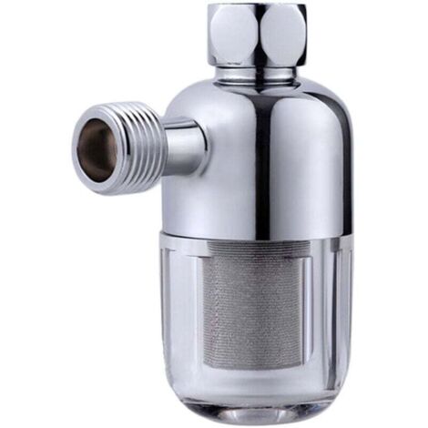 Filtre de Douche, Filtre à Eau Dure, Filtre Réutilisable avec Filetage Interne et Externe de 1/2 pouce, Filtre Efficacement les Impuretés dans l'eau, Convient aux Chauffe-eau