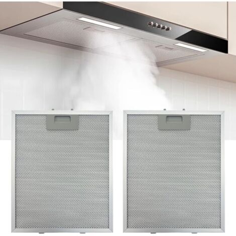 Filtre de Graisse Métallique de Capuchon de Cuisinière, (2PCS, 320x260mm)Filtre de Ventilation de Capuchon en Maille en Aluminium à 5 Couches, Filtres de Ventilateur d'Extracteur Universel