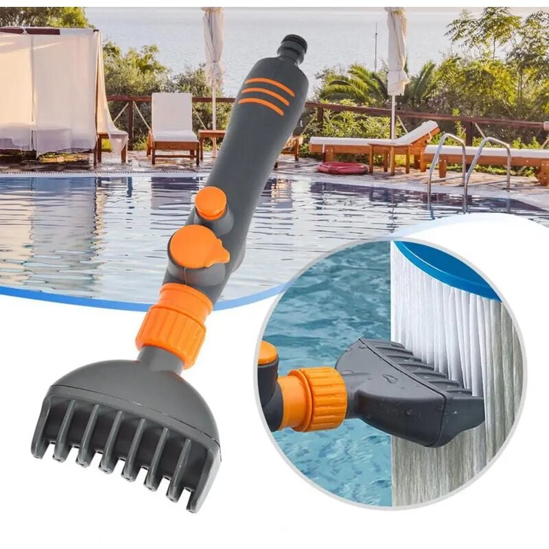 ZVD - Filtre de piscine à main en abs réglable - Nettoyage pratique pour baignoire