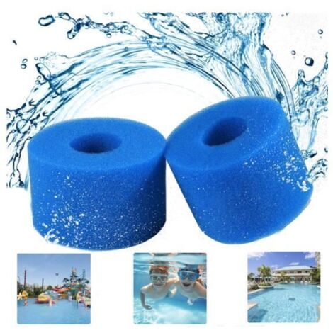 Filtre de Piscine en Mousse, Filtre Éponge Cartouche, Éponge Filtrante Type A,Filtre Spa Cartouche de Filtre en Mousse (2 pièces)