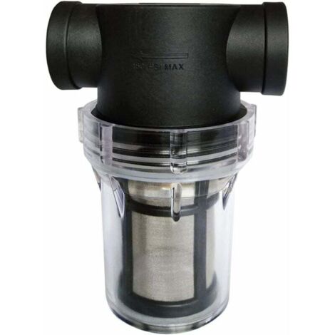 Filtre de pompe à eau de canalisation 3/4 pouce avec filtre en acier inoxydable 100 mesh , filtre à mailles en ligne pour l'arrosage du jardin
