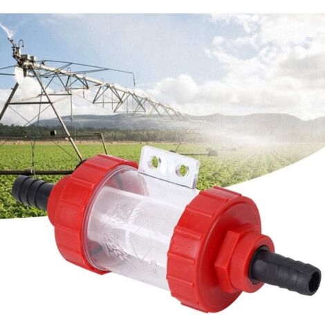 Filtre de Pompe à Eau, Filtre Transparent de Filtre en Ligne agricole de Pompe à Eau d'écoulement élevé pour la Pompe à Eau de Jardinage(G3 / 4in)