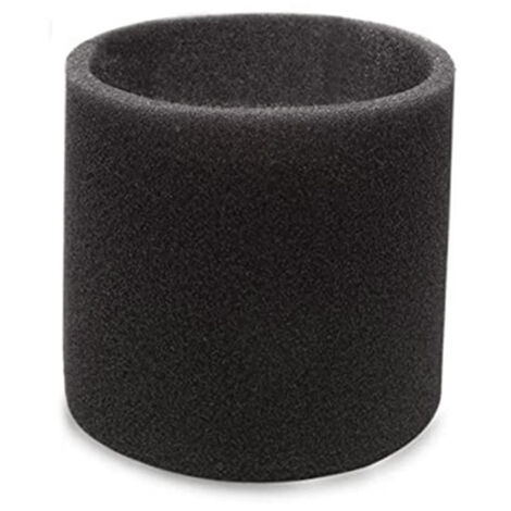 Filtre de Remplacement et Manchon en Mousse pour Aspirateur Shop Vac Modèle 90350/90304/90333 - 1 Filtre Papier PET et 1 Manchon Cotton - Noir et Blanc - Dimensions 18.7cm/16.7cm