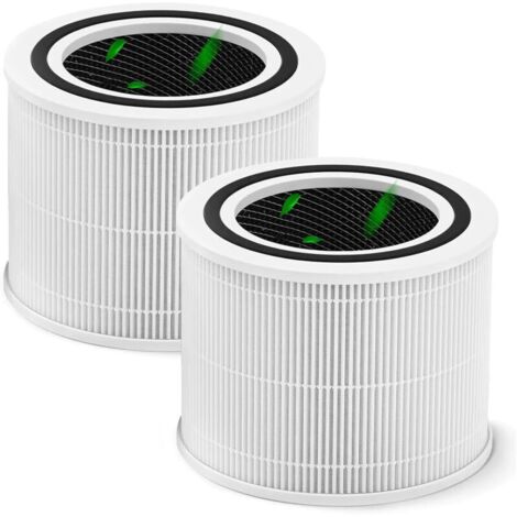 Filtre de Remplacement pour Levoit Core 300/ 300S Purificateur D'air, 2 Pièces Core Mini Filter Filtre de Remplacement 3 en 1 H13 HEPA & Filtre à Charbon Actif Haute Efficacité & Préfiltre en Nylon
