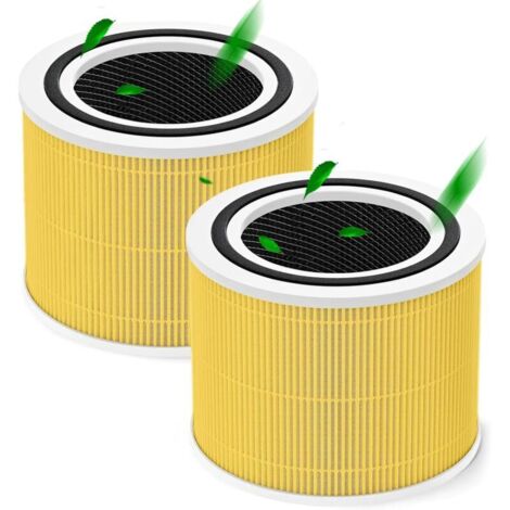 Filtre de Remplacement pour Levoit Core 300/ 300S Purificateur D'air, 2 Pièces Core Mini Filter Filtre de Remplacement 3 en 1 H13 HEPA & Filtre à Charbon Actif Haute Efficacité & Préfiltre en Nylon