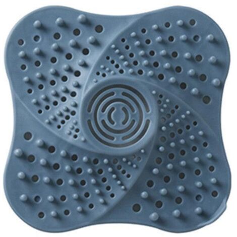 Filtre de siphon d'évier, attrape-cheveux, couvercle de douche/baignoire, bouchon de lavabo, crépine bleue