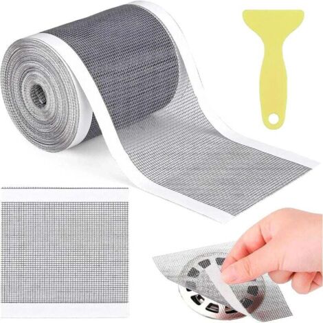 Filtre de vidange de douche en PVC avec spatule en plastique jetable 100 mm x 10 m pour baignoire balcon