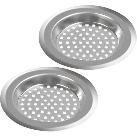 Filtre d'évier - 2 pièces, filtre d'évier de cuisine, filtre d'évier en acier inoxydable, filtre d'évier de salle de bain, grille d'évier de cuisine pour isoler les scories et empêcher les débris obst