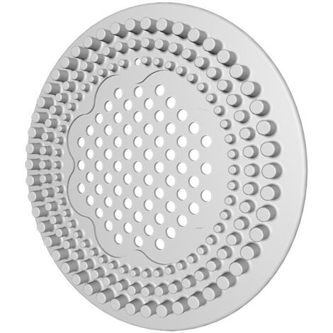 Filtre d'évier de cuisine, filtre à cheveux d'égout de piscine, couvercle de vidange de sol à pression anti-blocage et résistant aux odeurs pour salle de bain (Gris)