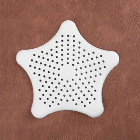 Filtre d'évier universel en silicone (lot de 2) pour douches, baignoires et cuisines (blanc)