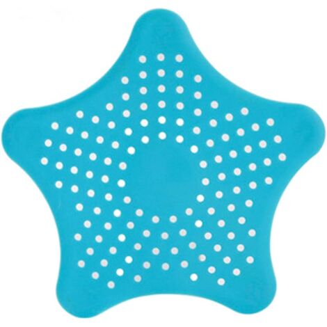 Filtre d'évier universel en silicone (lot de 2) pour douches, baignoires et cuisines (bleu)