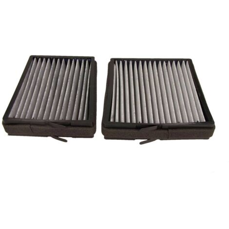 Filtre d'habitacle Maxgear pour Mercedes W203 (2000-2010), climatisation bizone, thermotronique au charbon actif Lot de 2 pièces
