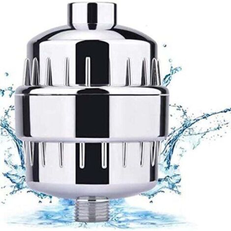 Filtre Douche Anti-Calcaire, Élimine Chloramine, Fluorure et Métaux Lourds, Adoucit l'Eau pour Peau et Cheveux