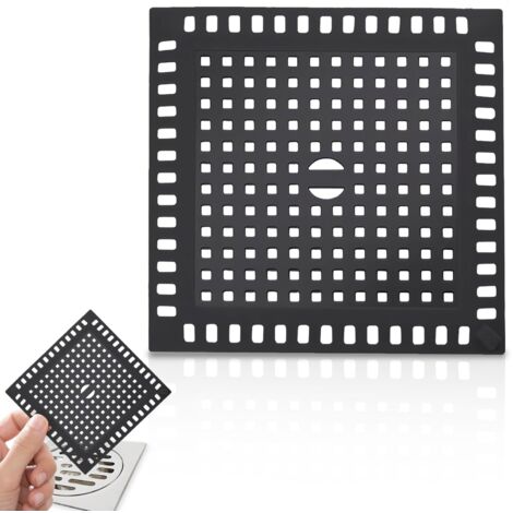 Filtre Douche Cheveux 12,3x12,3cm Attrape Cheveux Douche,Grille Cheveux Douche Utilisé pour Filtrer et Intercepter Les Cheveux