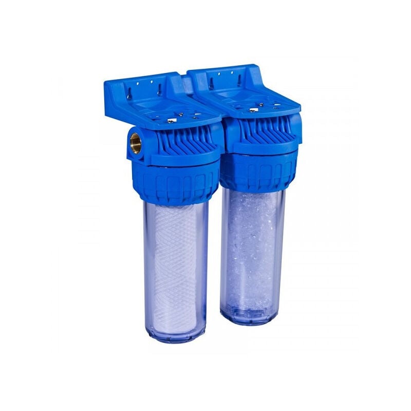 Filtre à eau 113 - Porte filtre Duplex anti-boue 60 microns, anti-boue 20 microns