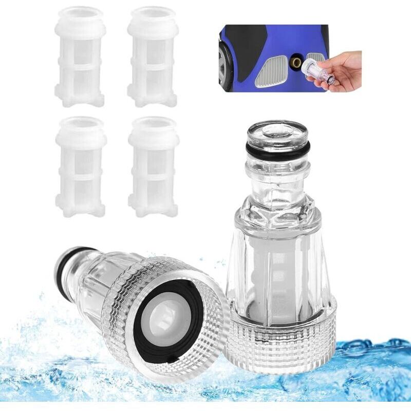 Filtre Eau, 2 Pièces Crepine Pompe, 3/4 Filtre Tuyau Arrosage, Nettoyeur Filtre, Tuyau Filtre pour Connexion Nettoyeur Haute Pression, Pompe Jardin,