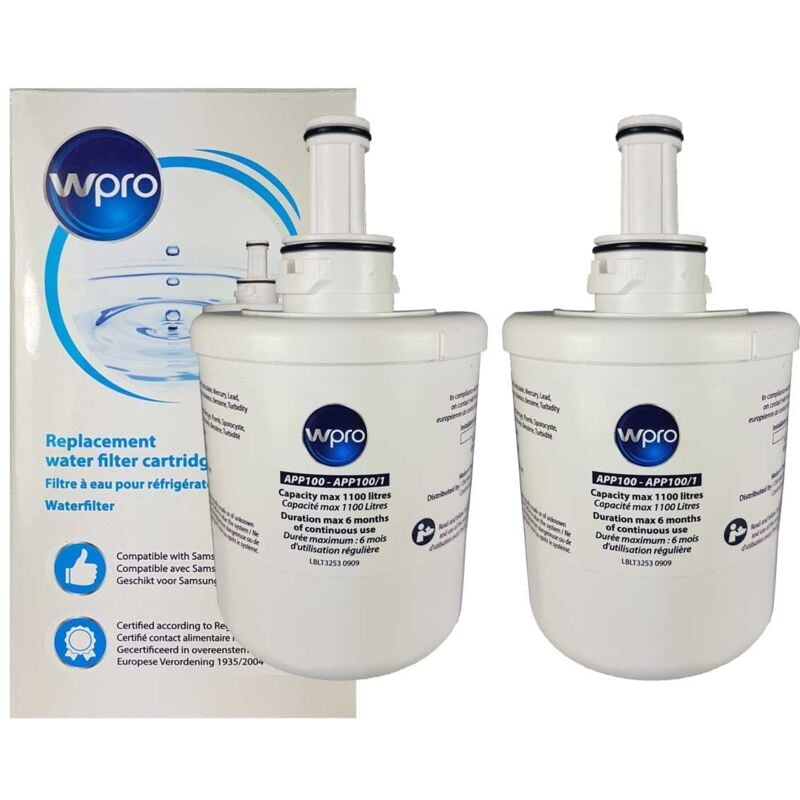 Wpro - Lot de 2 filtres à eau pour Réfrigérateur w-pro 484000000513