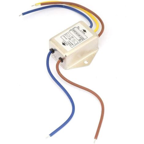 Filtre EMI, CW1B-10A-L(040) Filtres d'alimentation Monophasé, Filtre Antiparasite 125/250V, pour Supprimer Les Interférences d'Impulsions Continues et Intermittentes