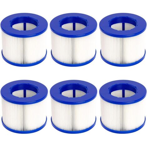 Filtre en 6 pièces pour GYMAX, compatible avec la plupart des spas, baignoires balnéo, spas gonflables et piscines.