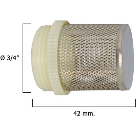 Filtre en acier inoxydable pour clapet anti-retour 3/4"