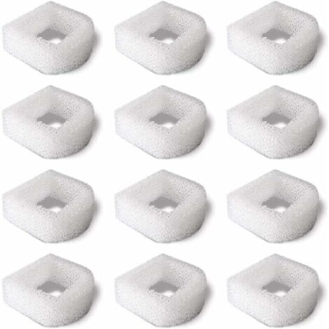 Filtre en Mousse de Rechange Accessoire (Pack de 12) pour Fontaine à Eau pour Chat Chien Animaux- Compatible avec Fontaines en Céramique et Fontaines Drinkwell 360 en Acier
