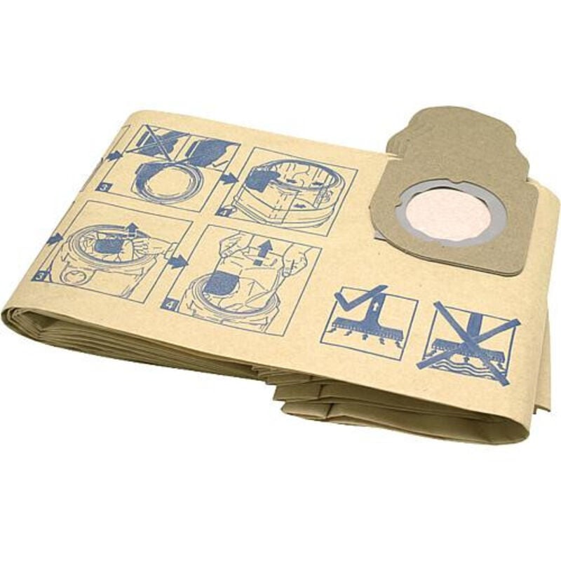 61156 lot de 5 sacs filtrants aero 400-440, advance - Nilfisk