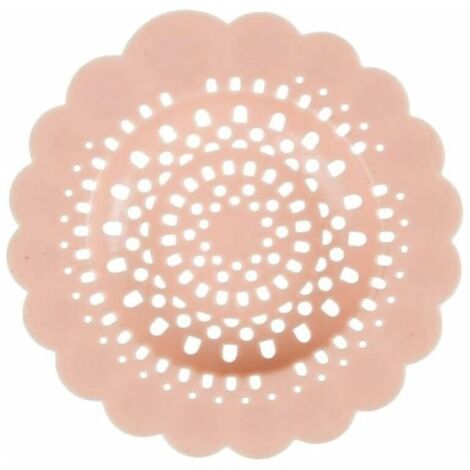 Filtre en silicone adhérent en forme de fleur pour évier, douche et lavabo, PVC, rose, 12.3 x 12.3 x 0.2 cm