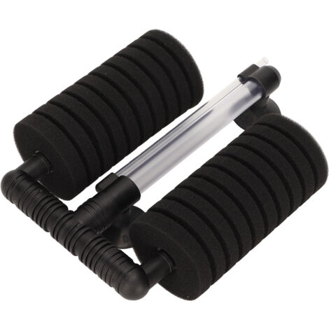 Filtre Éponge Double pour Aquarium – Bio, Détachable, 2 Ventouses, Idéal Eau Douce & Marine