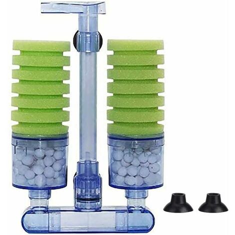 Filtre Eponge pour Aquarium, Filtre Biologique Eponge Mural Filtre à Eau Silencieux Nettoyant pour Aquarium (XY-2882)——