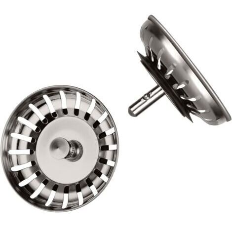 Filtre évier Cuisine 80mm, 2PCS Bouchon Evier Cuisine avec 2 Drain Hair Catcher, Filtre à évier Universel en Acier Inoxydable 304 épaissi pour Cuisine, Bouchon Evier, Crépine Cuisine