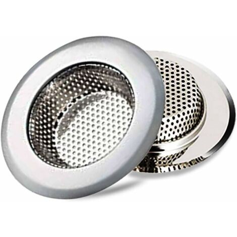 Filtre évier Cuisine en Acier Inoxydable Perforée et évier Douche et Salle de Bain et grilles de Baignoire Ante colmatage Lot de 2 Filtres 11.5 cm