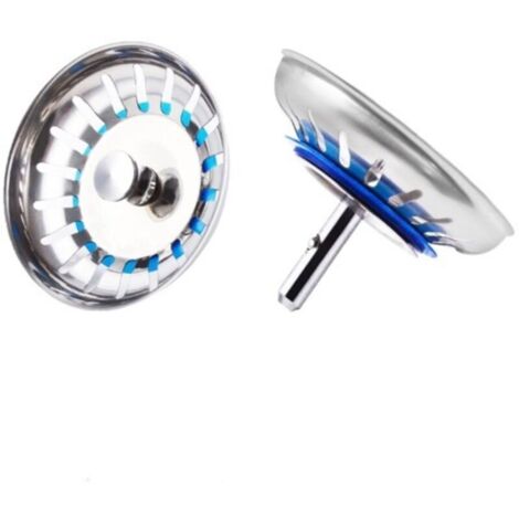 Filtre Évier Cuisine,2 Pièces Bouchon Évier Taille Acier Inoxydable 80mm de Drainage Poreux Facile, Crépine Évier Panier de Durable