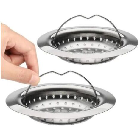 Filtre Évier Inox 110 mm Poignée Grille Salle de Bains Cuisine Pratique