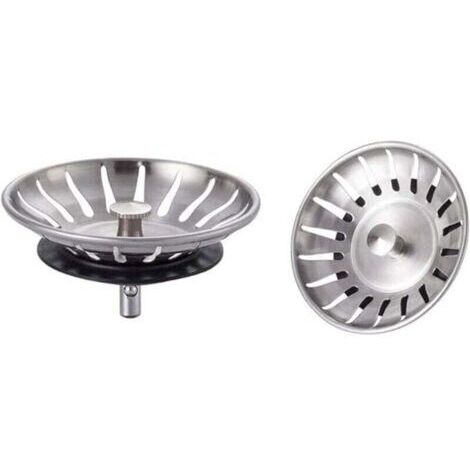 Filtre Evier Universel (Dia: 78MM), Bonde Evier avec 18 Fentes, Grille Evier Antiblocage, Panier pour Evier Vidange Rapide