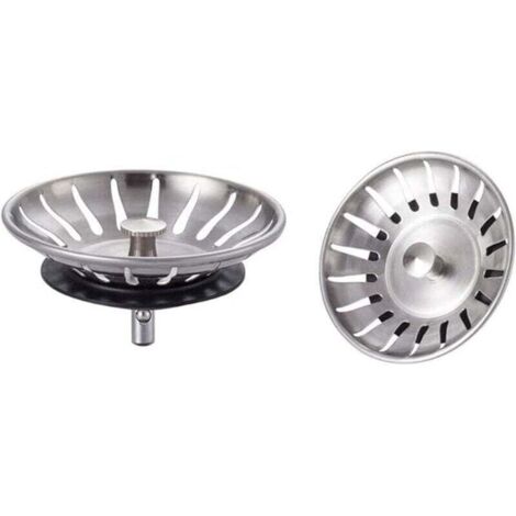 Filtre Evier Universel (Dia: 78MM), Bonde Evier avec 18 Fentes, Grille Evier Antiblocage, Panier pour Evier Vidange Rapide