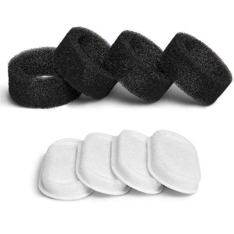 Filtre Fontaine à Eau pour Chat, 8PCS Filtres + 8PCS Éponges, Filtre Fontaine Chat avec la Résine et Charbon Actif