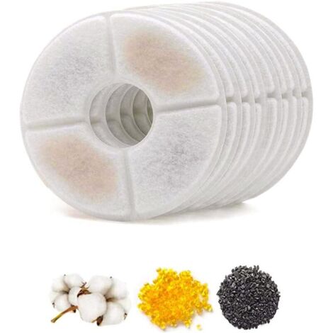 Filtre Fontaine Chat,Cat Filtres de Fontaine pour Chat Filtres de Rechange de Fontaine d'animal Familier avec la résine et Charbon Actif 8 Pack