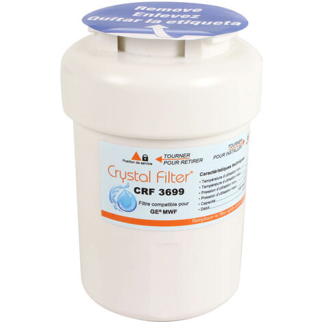 Filtre frigo Crystal Filter® CRF3699 compatible MWF GE General Electric