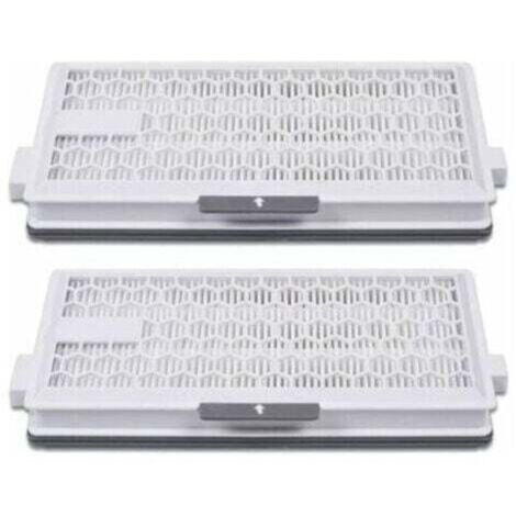 Filtre HEPA Airclean Plus 50 pour aspirateurs Miele Complete C3 Powerline, S8340 et Air Clean SF-HA 50 compatibles avec les modèles Complete C2, C3, Compact C1 et C2-2. 2 pièces détachées incluses.