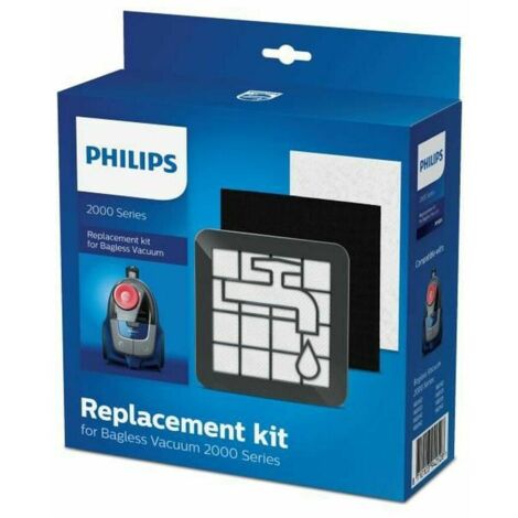 Filtre hepa aspirateur - PHILIPS - XV1220/01 - Kit d'entretien anti-poussiere pour aspirateur sans sac Série 2000