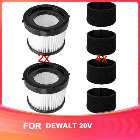 Filtre HEPA de rechange DCV5011H compatible avec l'aspirateur sans fil 20 V DCV501HB avec filtre à manchon en mousse-AquaForge