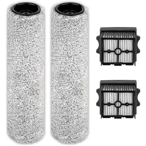 Filtre HEPA de rechange pour aspirateur Tineco Floor One S9 Artist Pro/S5 Combo/Stretch S6/Switch 6 Wet and Dry (brosse à rouleau 2 (sans poignée) + filtre HEPA 2)
