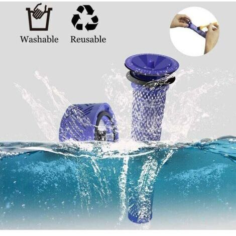 Filtre HEPA et préfiltre pour moteur arrière V6, compatibles avec les aspirateurs V6, V7 et V8  kit de filtre de rechange pour la série Dyson V6  accessoires pour aspirateur.