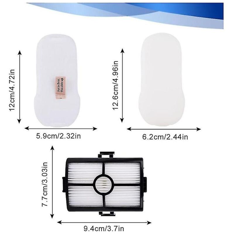 Filtre Hepa pour accessoires d'aspirateur Hz2000 Hz2002 Pièces Xpmfhz2000 et Xffkhz2000
