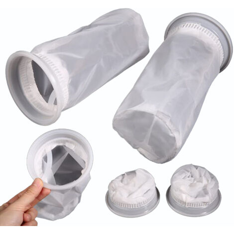 Filtre IBC - 105 mm x 250 mm - Maille 200 - Pour Réservoir Eau de Pluie - Lavable - 2 Pièces