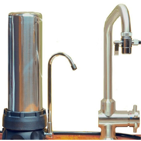 Filtre INOX sur évier avec une cartouche XM - TECI Hydropure