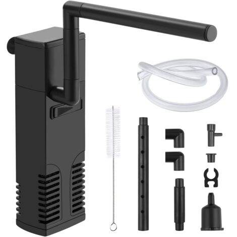 Filtre Intérieur Aquarium, 4W 300L/H Filtre Interne pour Aquarium 60L Filtre Pompe Aquarium pour Petit Réservoir, Aquariums d'eau Froide ou Tropicaux, Réservoir de Tortues